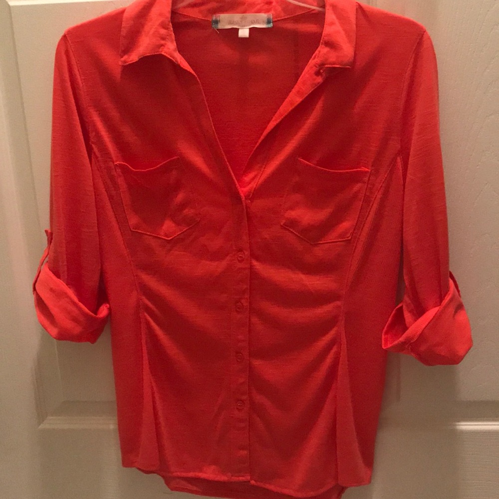 Pink short sleeve shirt